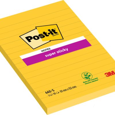 Post-it S-Sticky 102x152mm Daffodil PK6