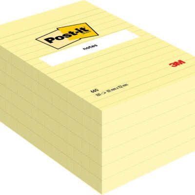 Post-it YW Ruled Large 102x152mm 660 PK6
