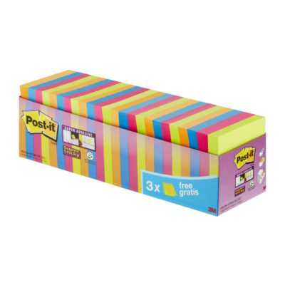 Post-it SS 76x76mm Asst 654-SS PK24