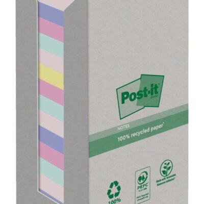 Post it Recycled 76x76mm Asst PK16