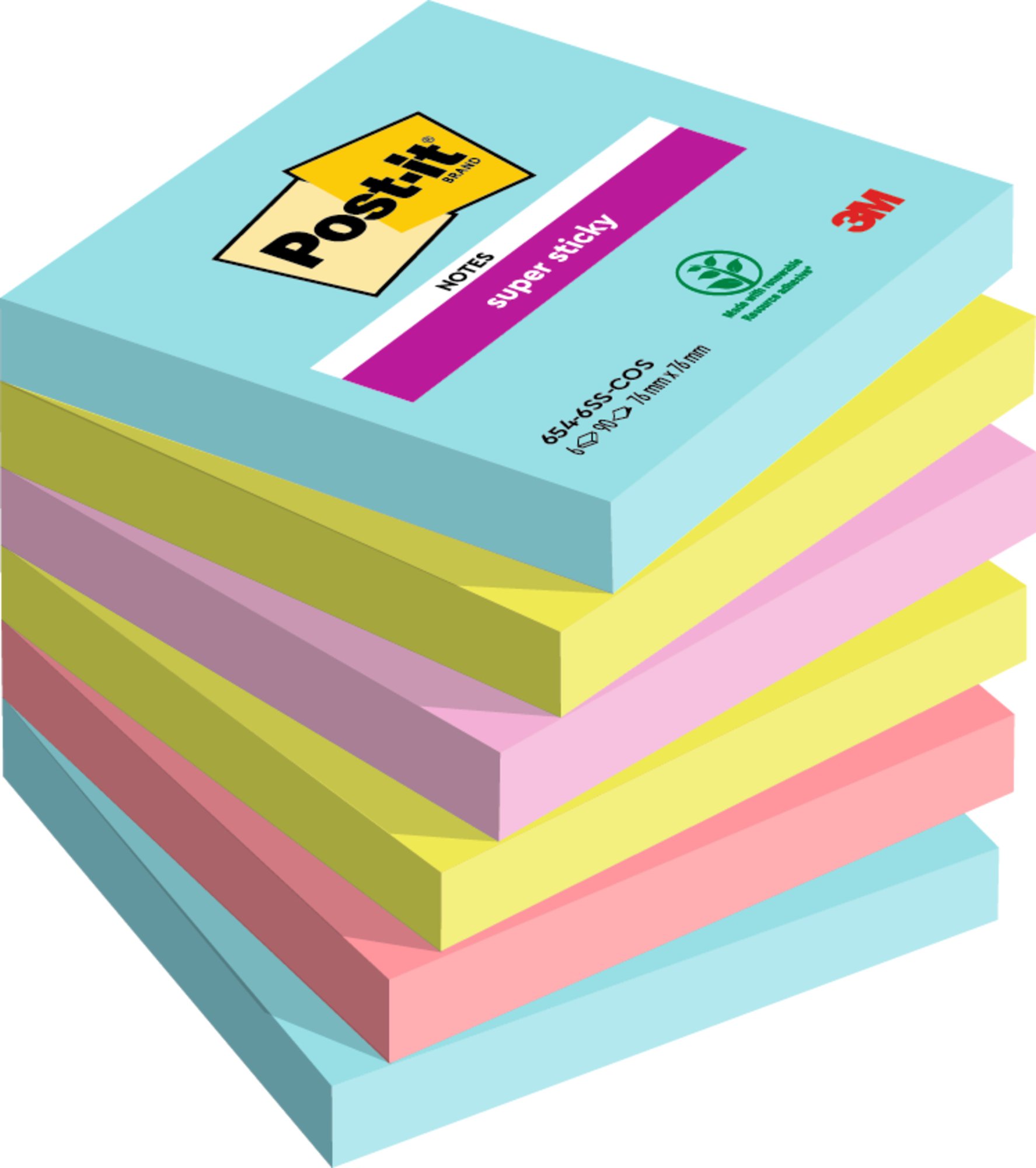 Post-It SS Cosmic 76x76mm PK6