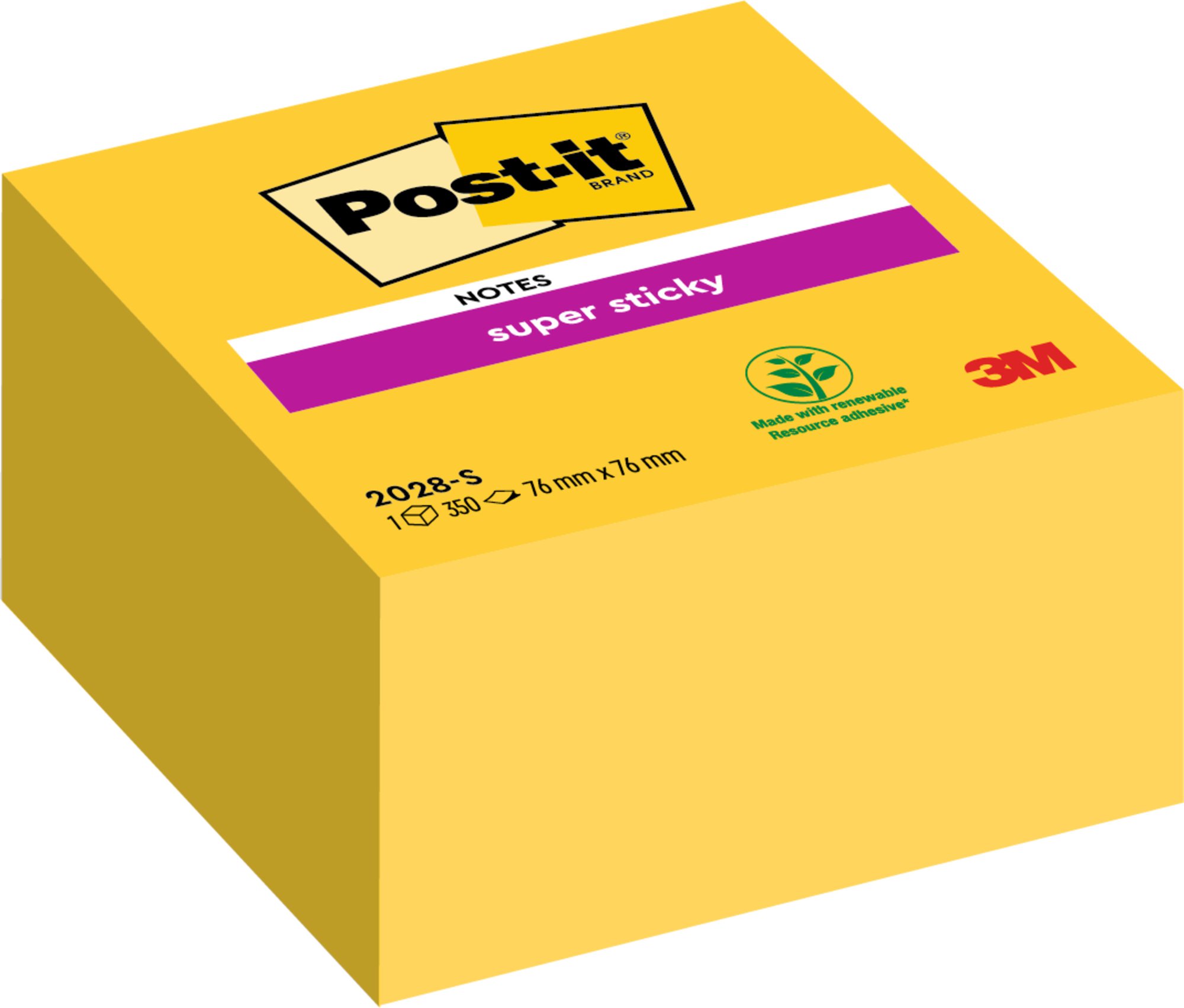 Post-it Super Sticky Notes Cube 76x76mm