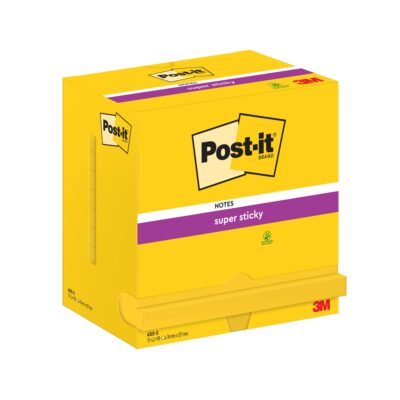 PostIt S-Sticky 76x127mm Ultra YW PK12