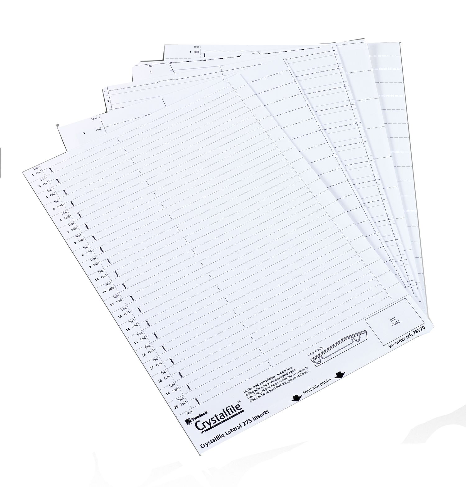 Rx Crystalfile Printable Inserts PK50
