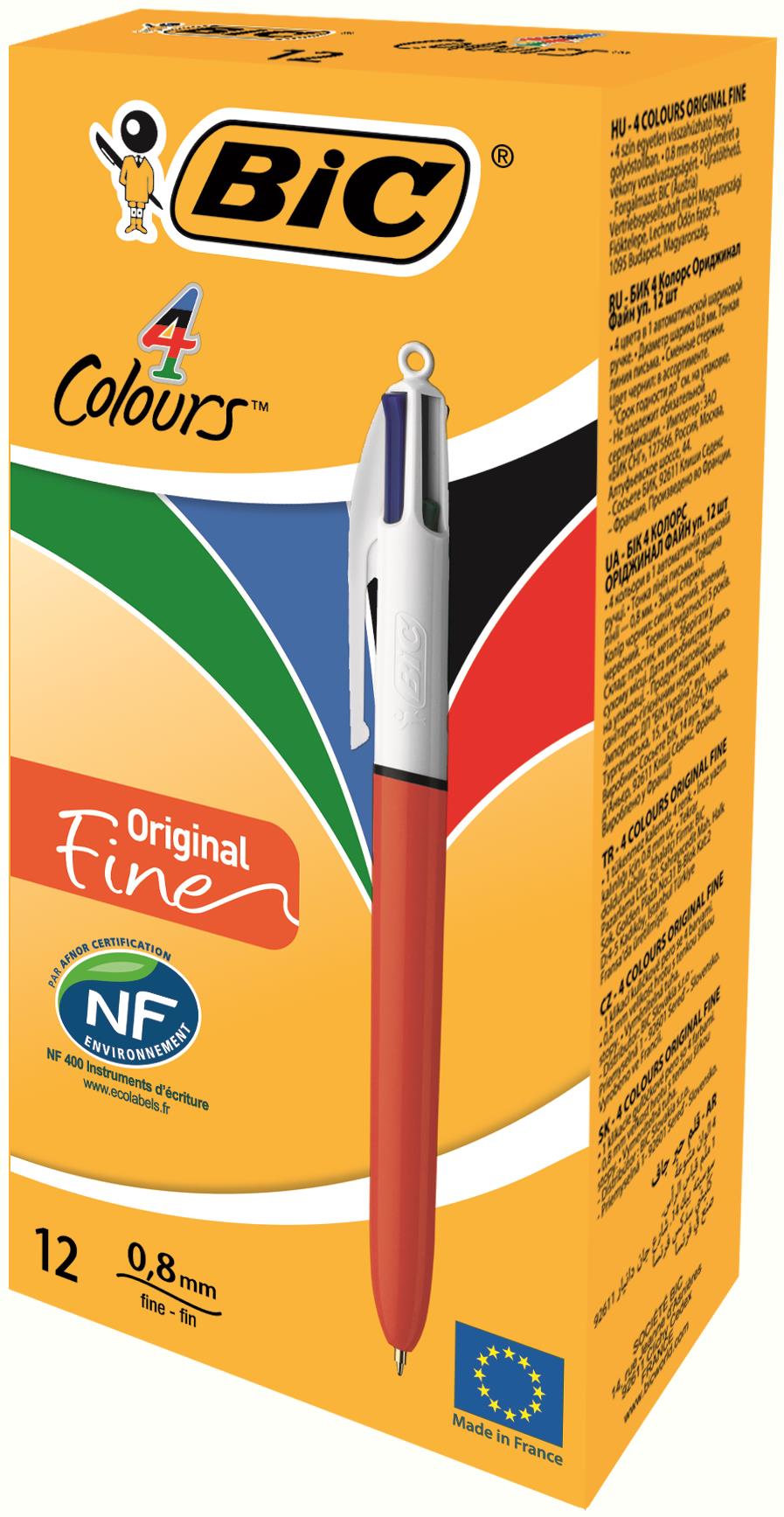 Bic 4 Colour Original Fine PK12
