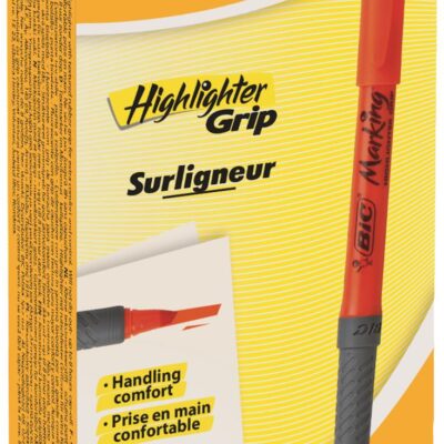 Bic Highlighter Grip Orange PK12