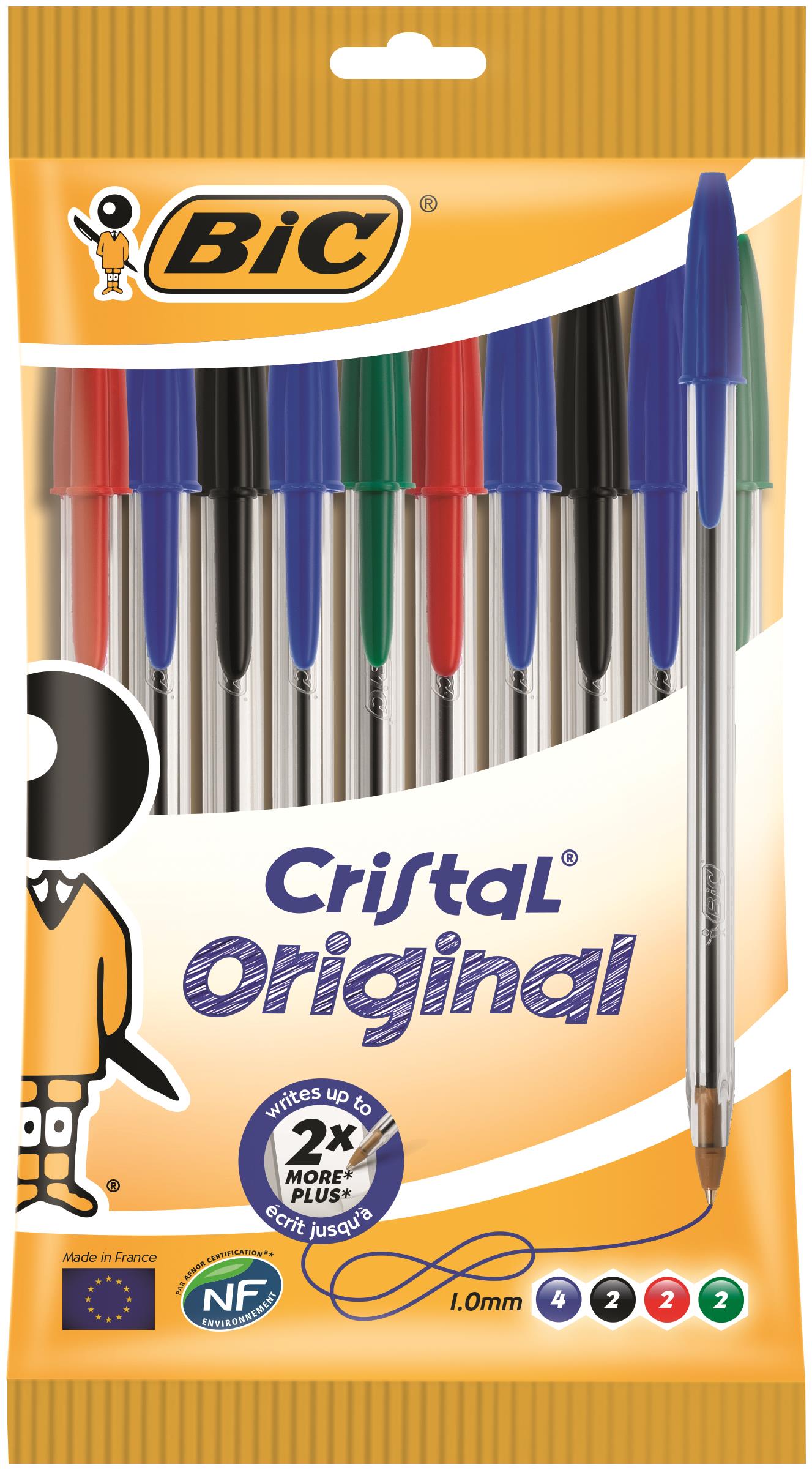 Bic Cristal Original Ball Assorted PK10