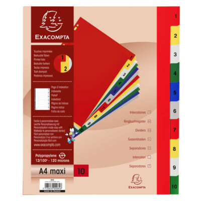 Exacompta 10pt Print PP Index Ex Wide
