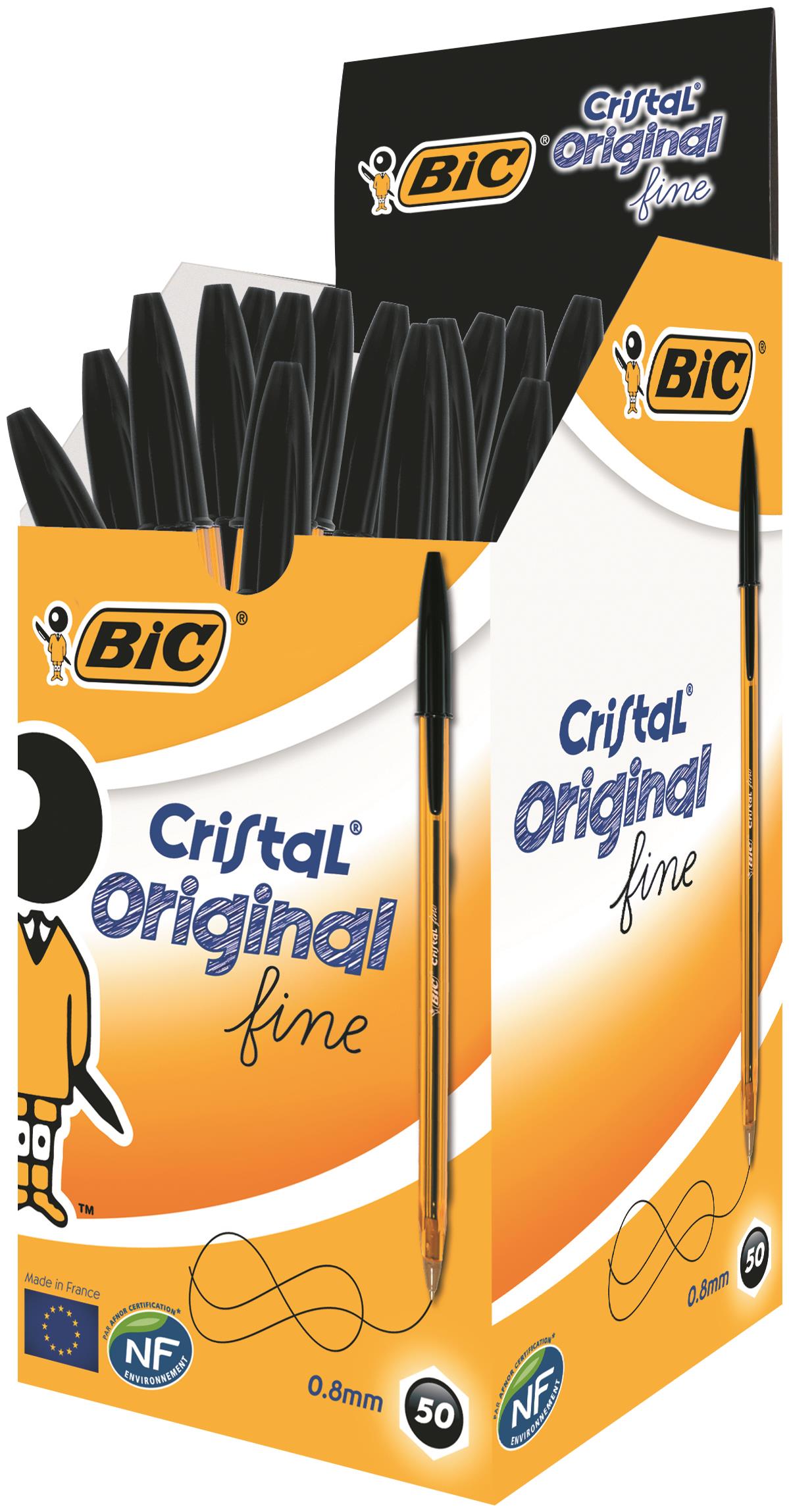 Bic Cristal Ballpen Fine BK PK50