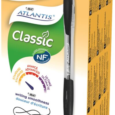Atlantis Retractable Pen BK PK12