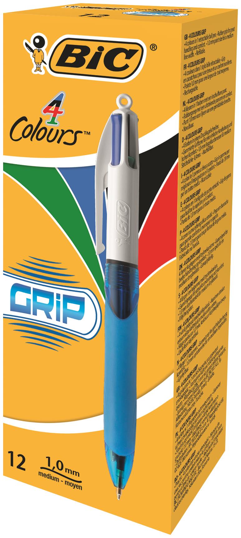 Bic 4 Colours Grip PK12