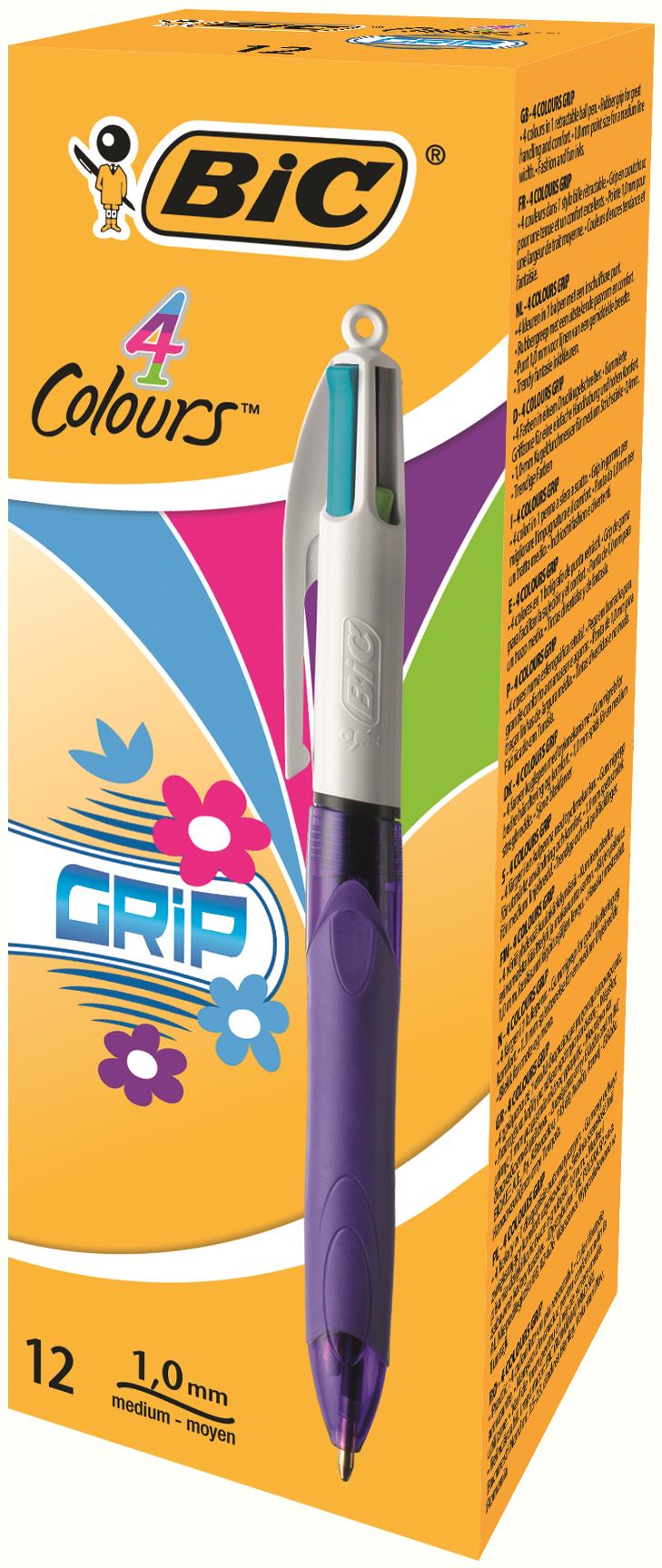 Bic 4 Colours Fashion Grip PK12