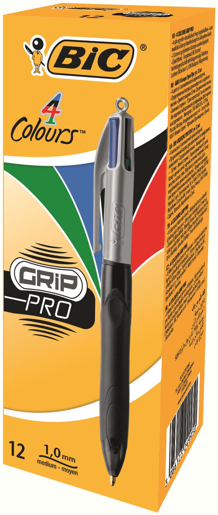 Bic 4 Colour Pro Grip PK12