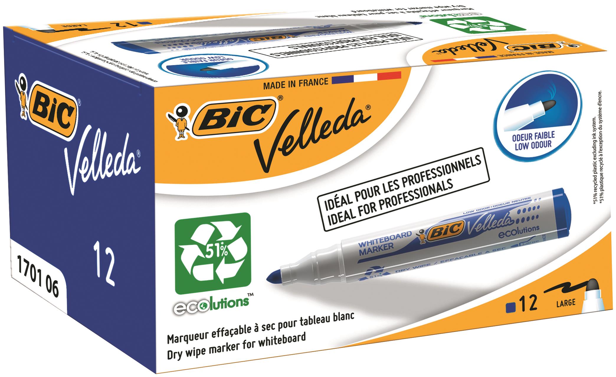 Bic Velleda Marker 1701 BL PK12