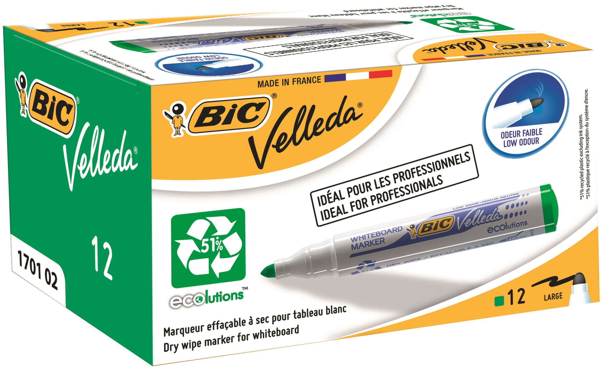 Bic Velleda Marker 1701 GN PK12