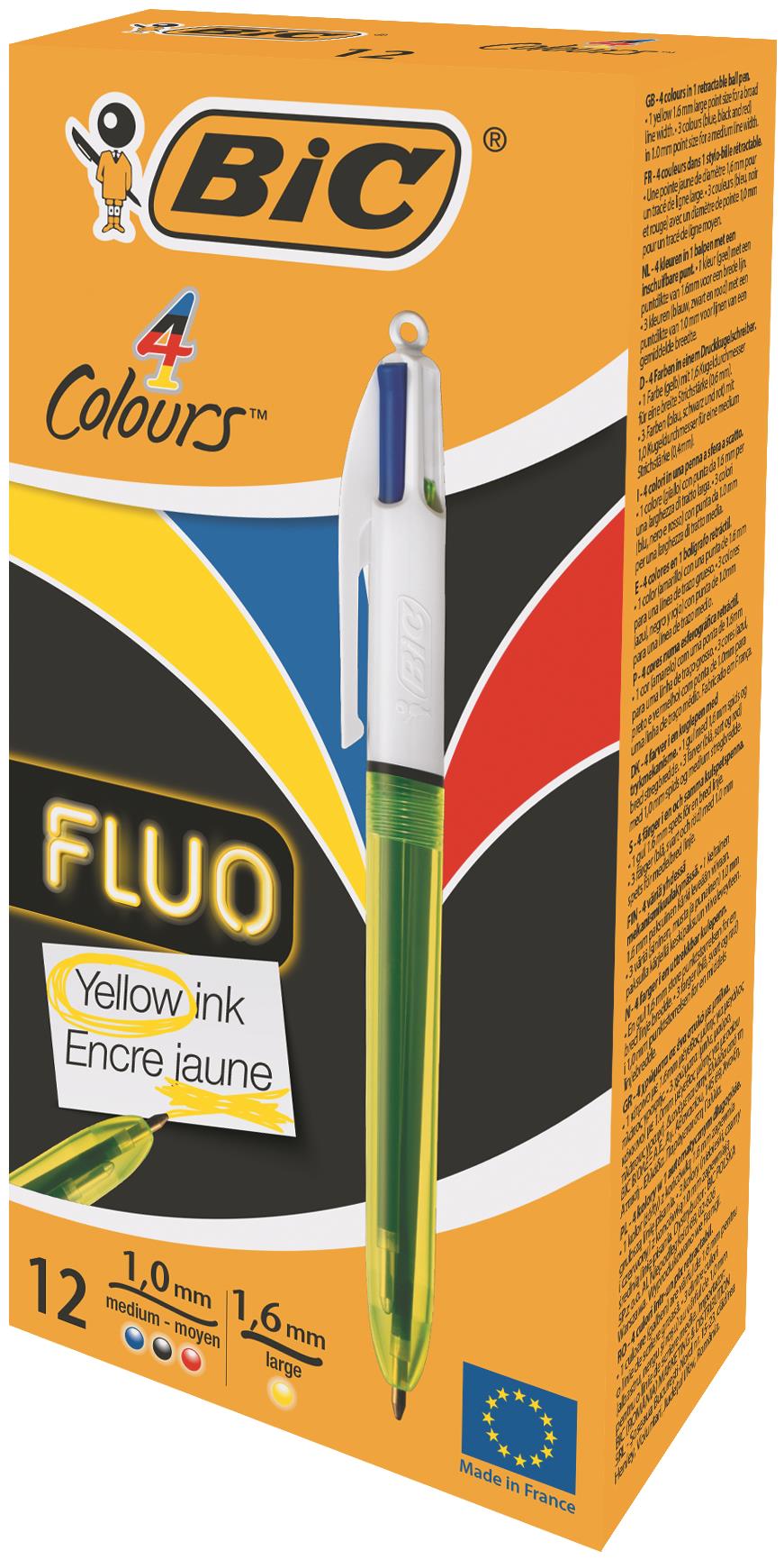 Bic 4 Colour Fluo PK12