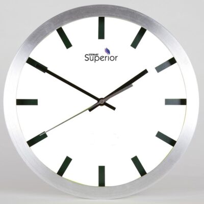 Quartz Aluminium Wall Clock 300mm Dia