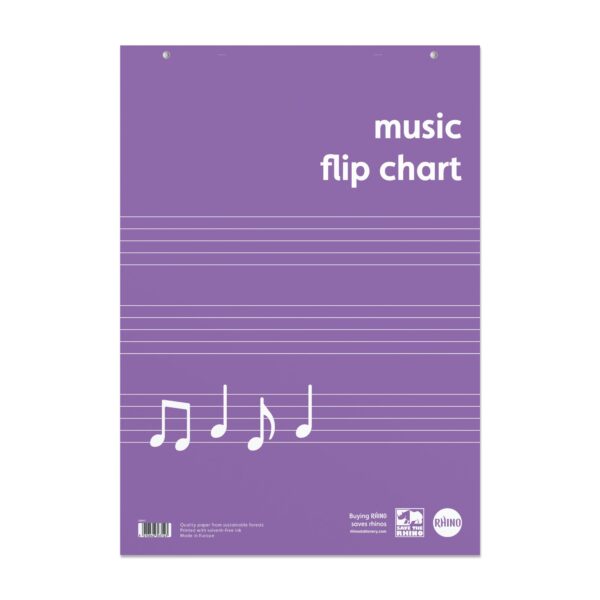 Rhino Music Flipchart Pad A1 30LF PK5