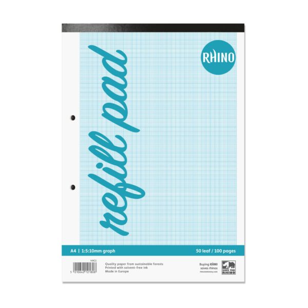 Rhino Graph Pad A4 50LF G Ruled PK6