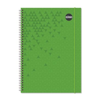 Rhino PP NoteBK A4 200P F8 Green PK6