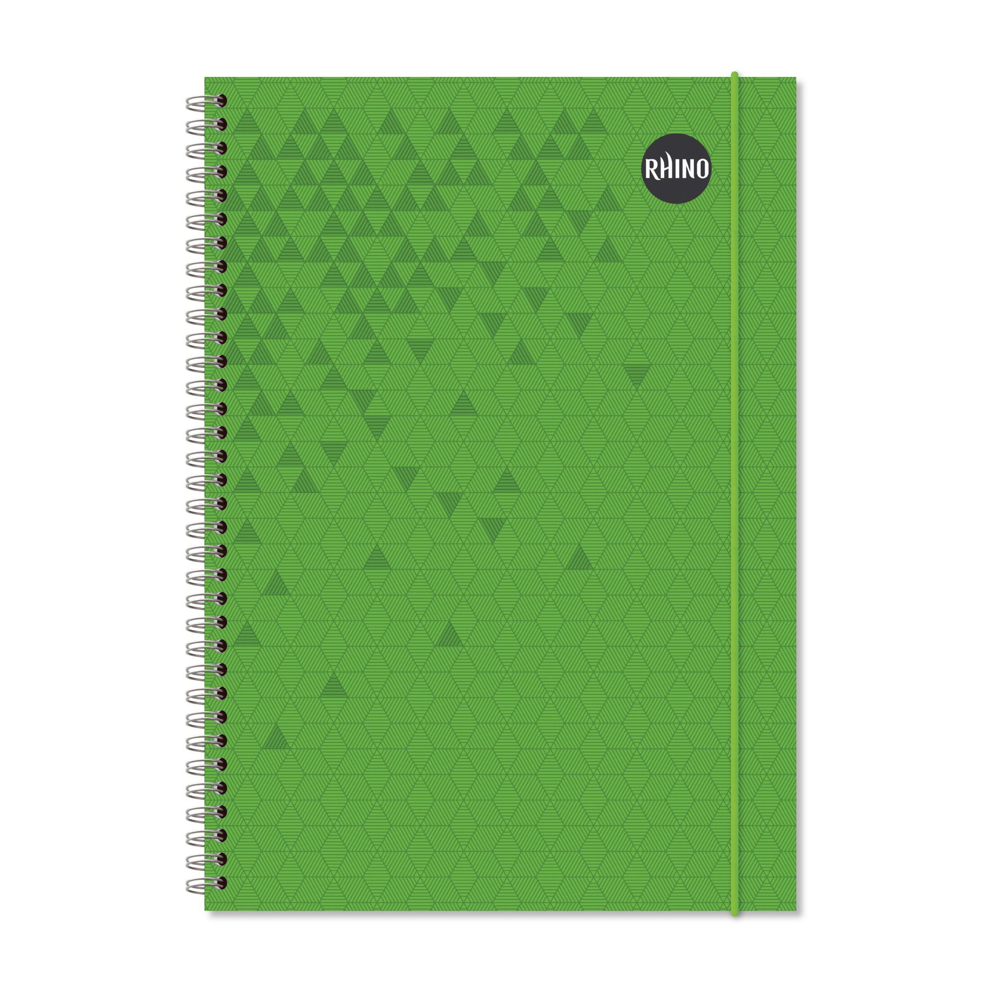 Rhino PP NoteBK A4 200P F8 Green PK6