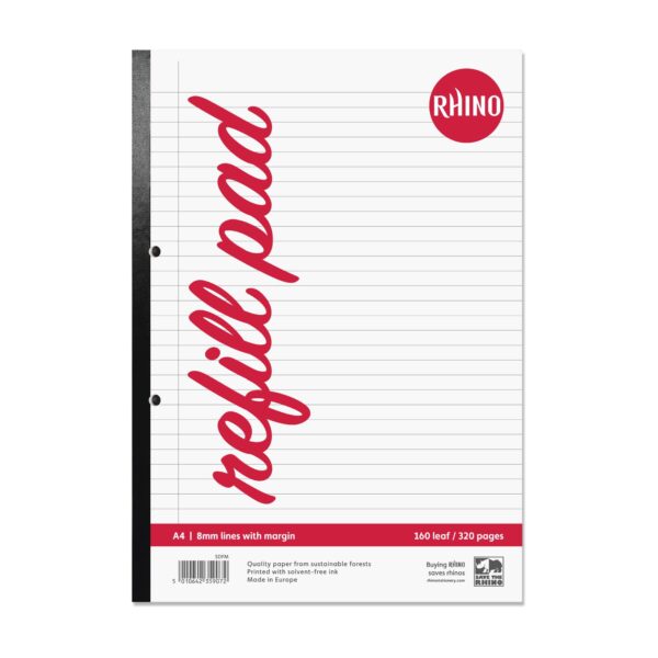 Rhino Refill Pad A4 320P Ruled PK3