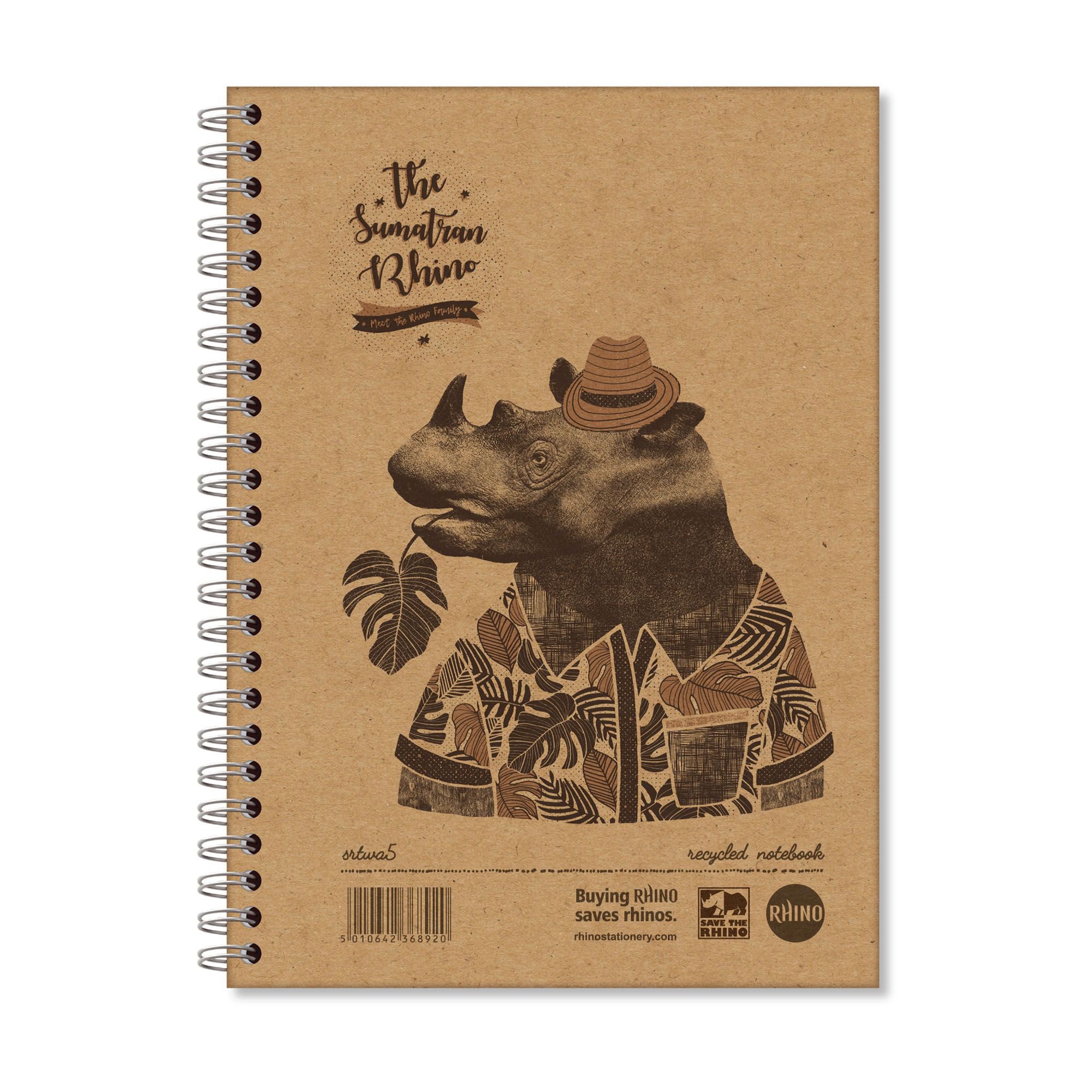Save the Rhino TwinWre NBook A5 160P PK5