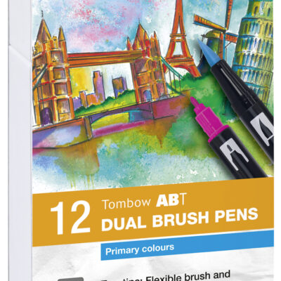 ABT Dual Brush Pen Primry clrs PK12