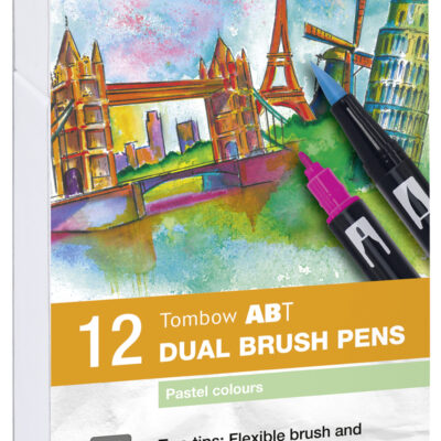 ABT Dual Brush Pen Pastel clrs PK12