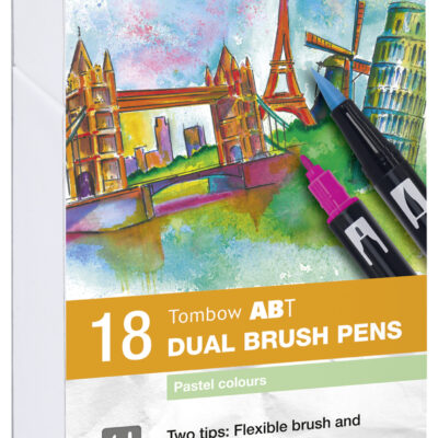 ABT Dual Brush Pen Pastel clrs PK18