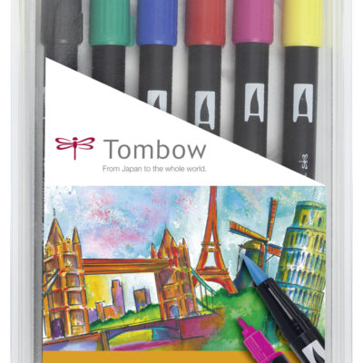 ABT Dual Brush Pen Primary clrs PK6