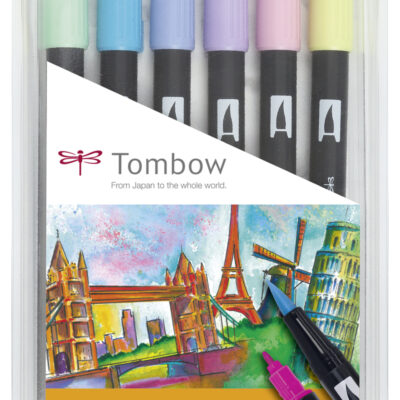 ABT Dual Brush Pen Pastel clrs PK6