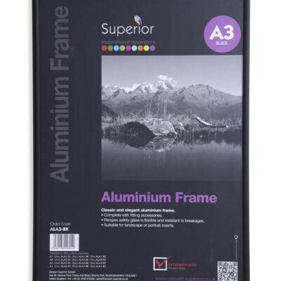 A3 Brushed Aluminium Frame Black