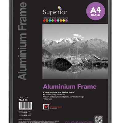 A4 Brushed Aluminium Frame Black