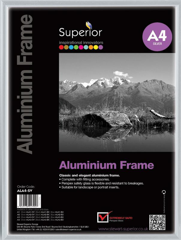 A4 Brushed Aluminium Frame Silver
