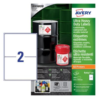 Avery Resistan Labels 148 x 210 mm Pk100