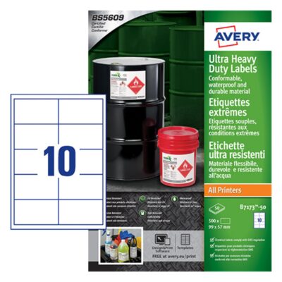 Avery Resistant Labels 57 x 99 m Pk500