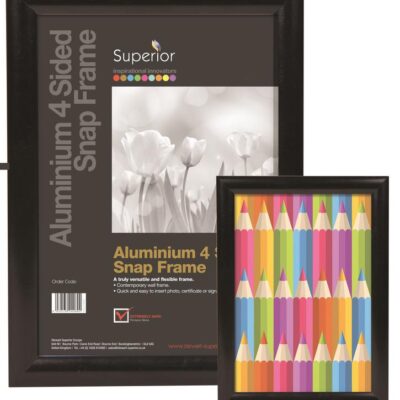 A4 25mm Snap Frame Satin Black Finish