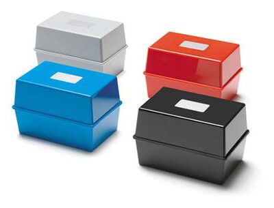 Deflecto 6 x 4 Card Index Box Crystal