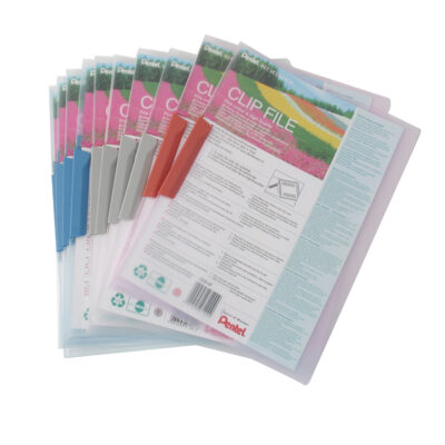 Recycology A4 Clip Files Asst PK10