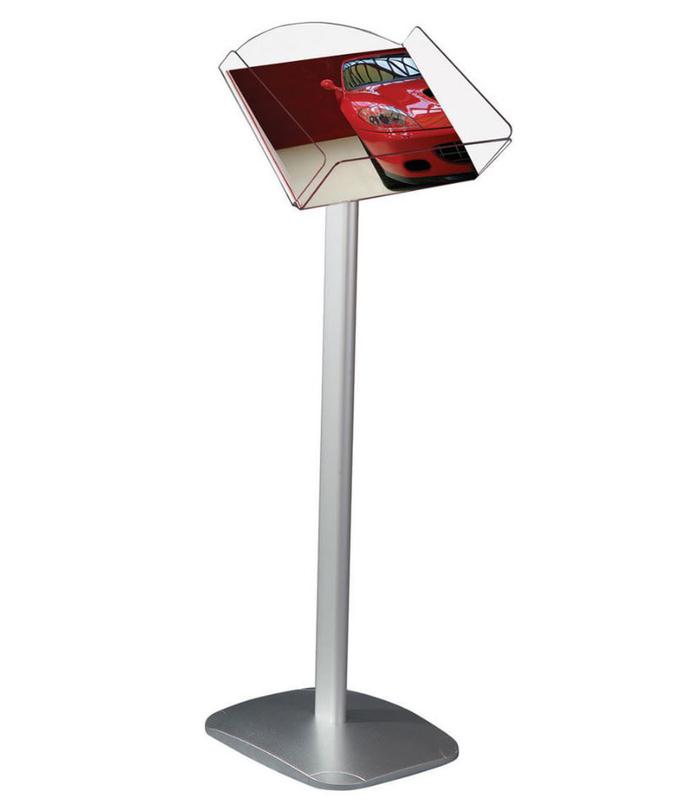 Dec A4 Brochure Stand L/scape Alumin