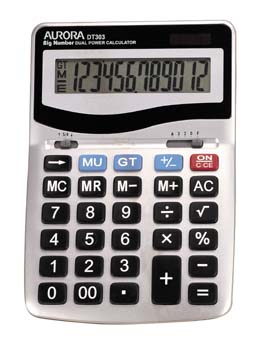 Aurora DT303 12 Digit Desktop Calc SL
