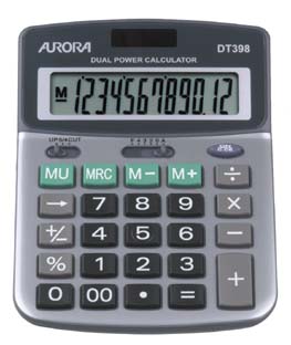 Aurora DT398 12 Digit Desktop Calc SL