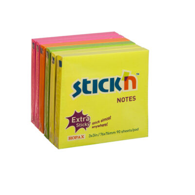 ValueX Ex Sticky 76x76mm Neon Asstd PK6
