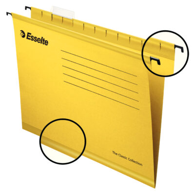Esselte Classic Susp File A4 YW PK25
