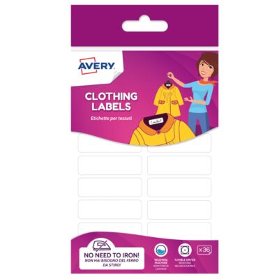 Avery Clothing Labels 45x13 WH PK36