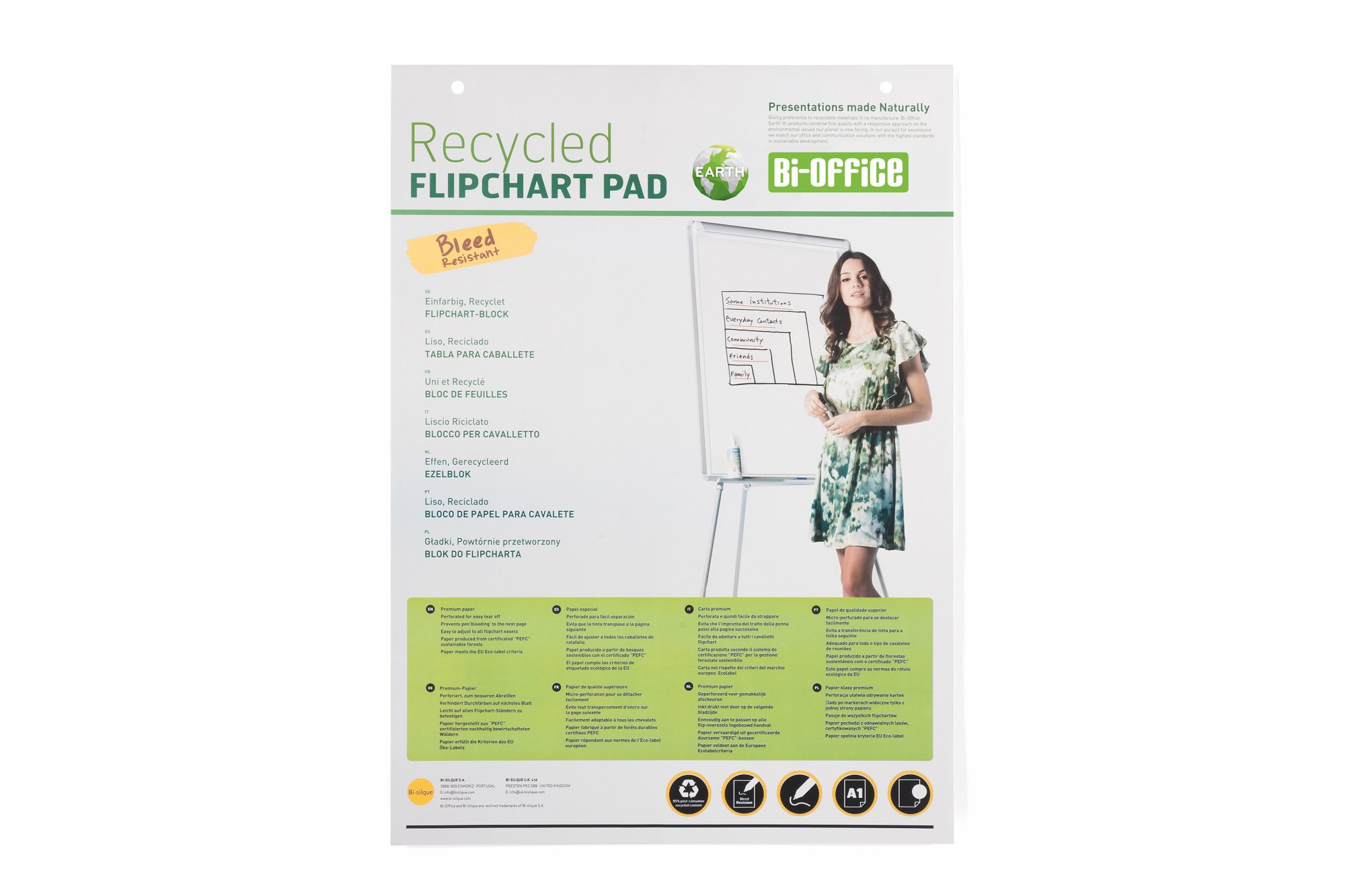 Earth Flipchrt Pd 40 shts 55 GSM Pack 5