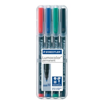 Lumocolor OHP Pen Perm Med 0.8mm Asstd