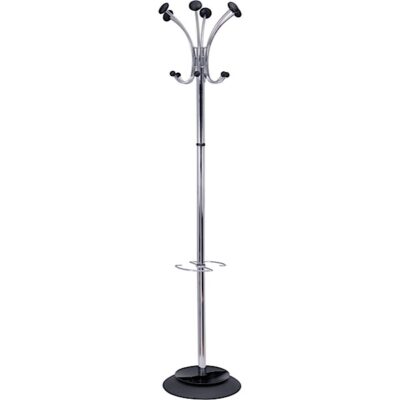 Alba Chromy Coat Stand Chrome/Black