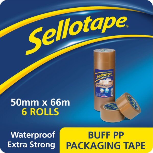 Sellotape Vinyl Tape 50mmx66m Brown PK6